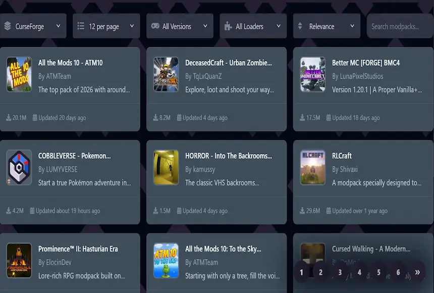 One-Click Modpacks